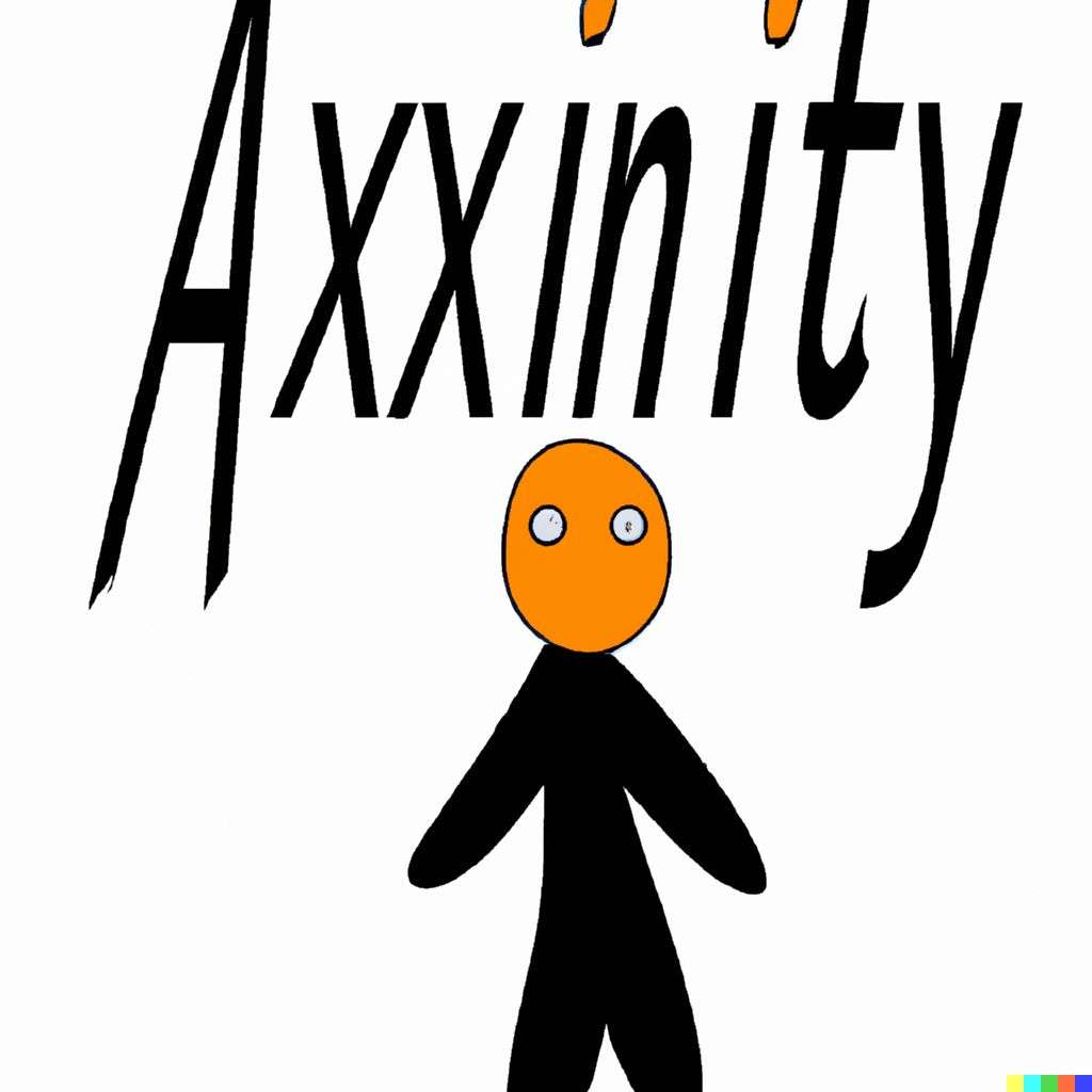 a representation of anxiety, greeting card illustration